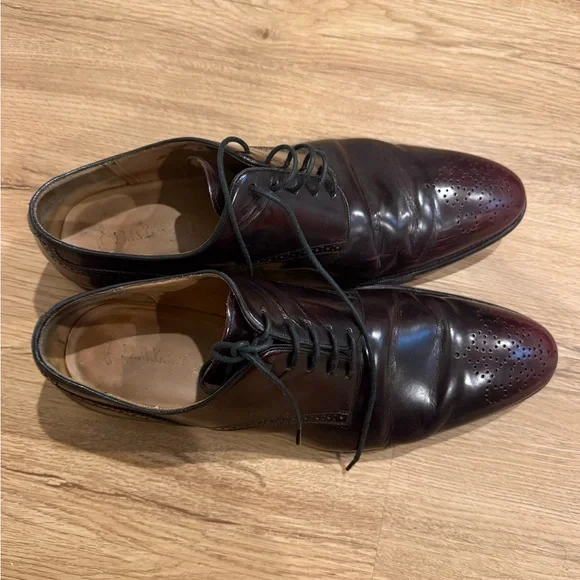Bally ♔ Luxe Swiss Cordovan Oxford Wingtip Dress Shoes 